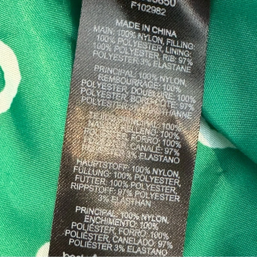 Miss Selfridge ruched sleeve bomber jacket bright green silver zipper size 4 - Picture 12 of 14